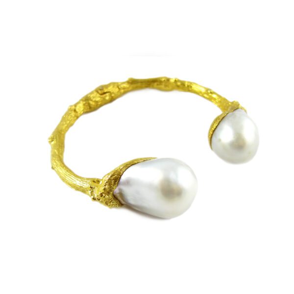 K Brunini Twig Cuff - Sea Pearls