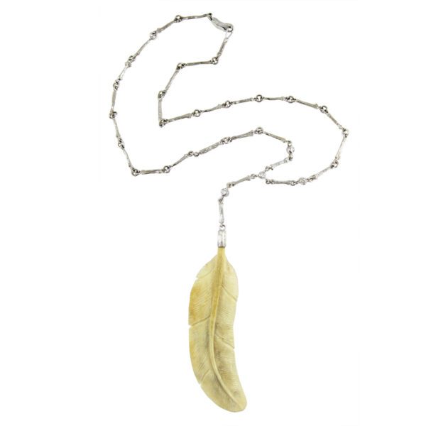 K Brunini Twig Feather Necklace - 18K