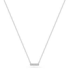 14K white gold Sylvie Rose Small Bar Necklace