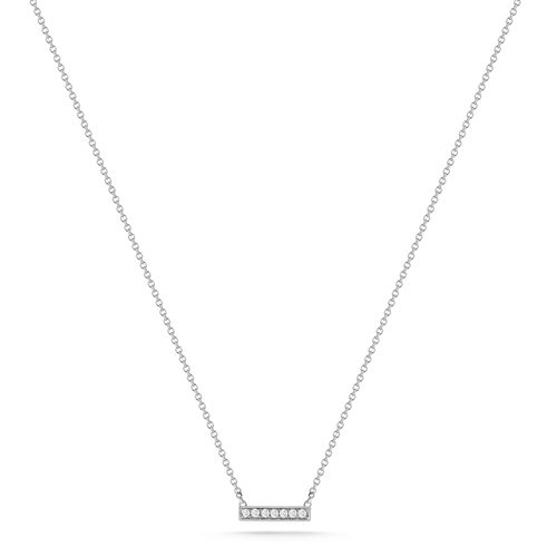 14K white gold Sylvie Rose Small Bar Necklace